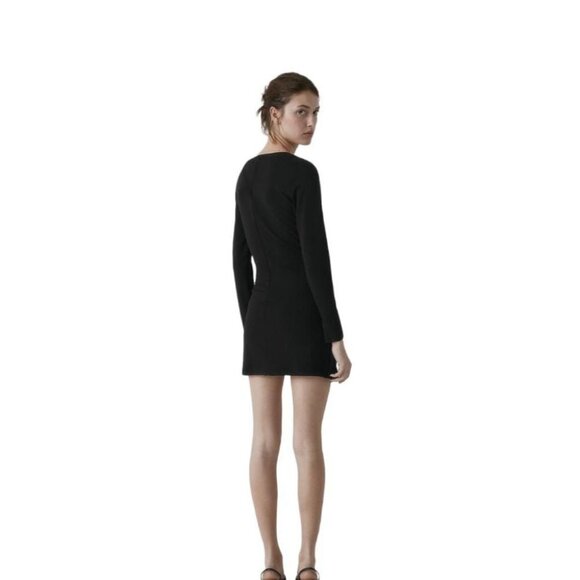ZARA DRAPED DRESS BLACK SIZE S| 8538/332 - Picture 4 of 4